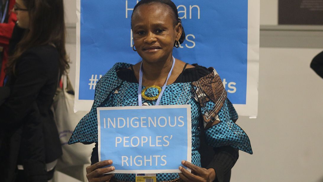 Dorothee Lisenga - Coordinator for Coalition des Femmes Leaders por l’Environnement et le Development Durable (CFLEDD). Image by InfoNile. Democratic Republic of the Congo, undated.