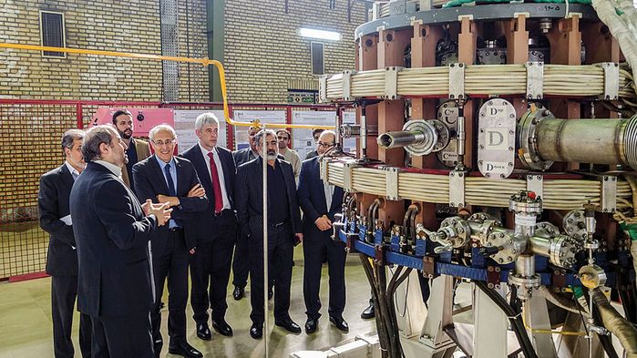 Preparing for future ties, an ITER team visits an Iranian fusion facility. Image courtesy ITER Organization. Iran, 2017.
