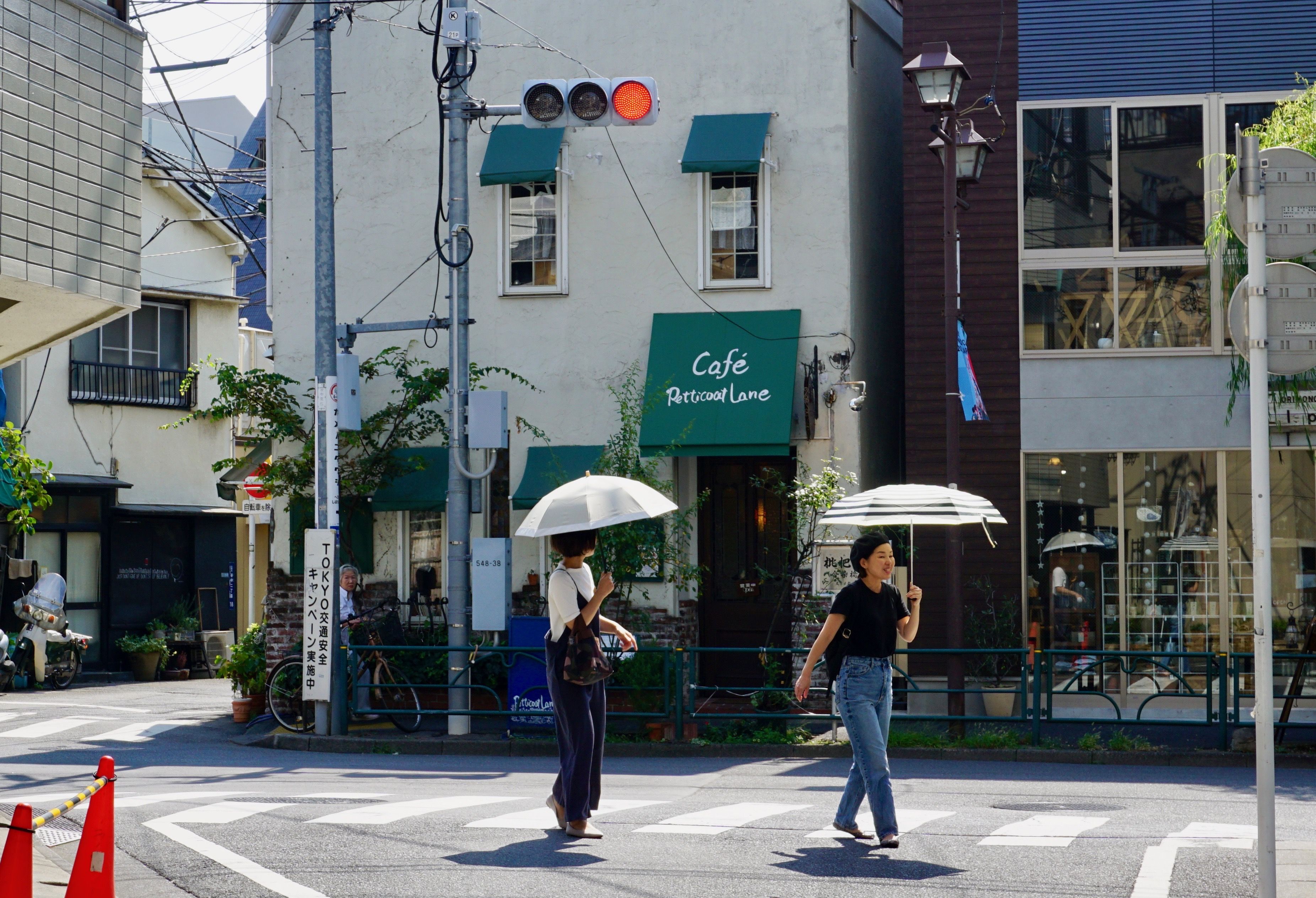 Two women walking in Tokyo with umbrellas. Image by Daniel Merino. Japan, 2019.