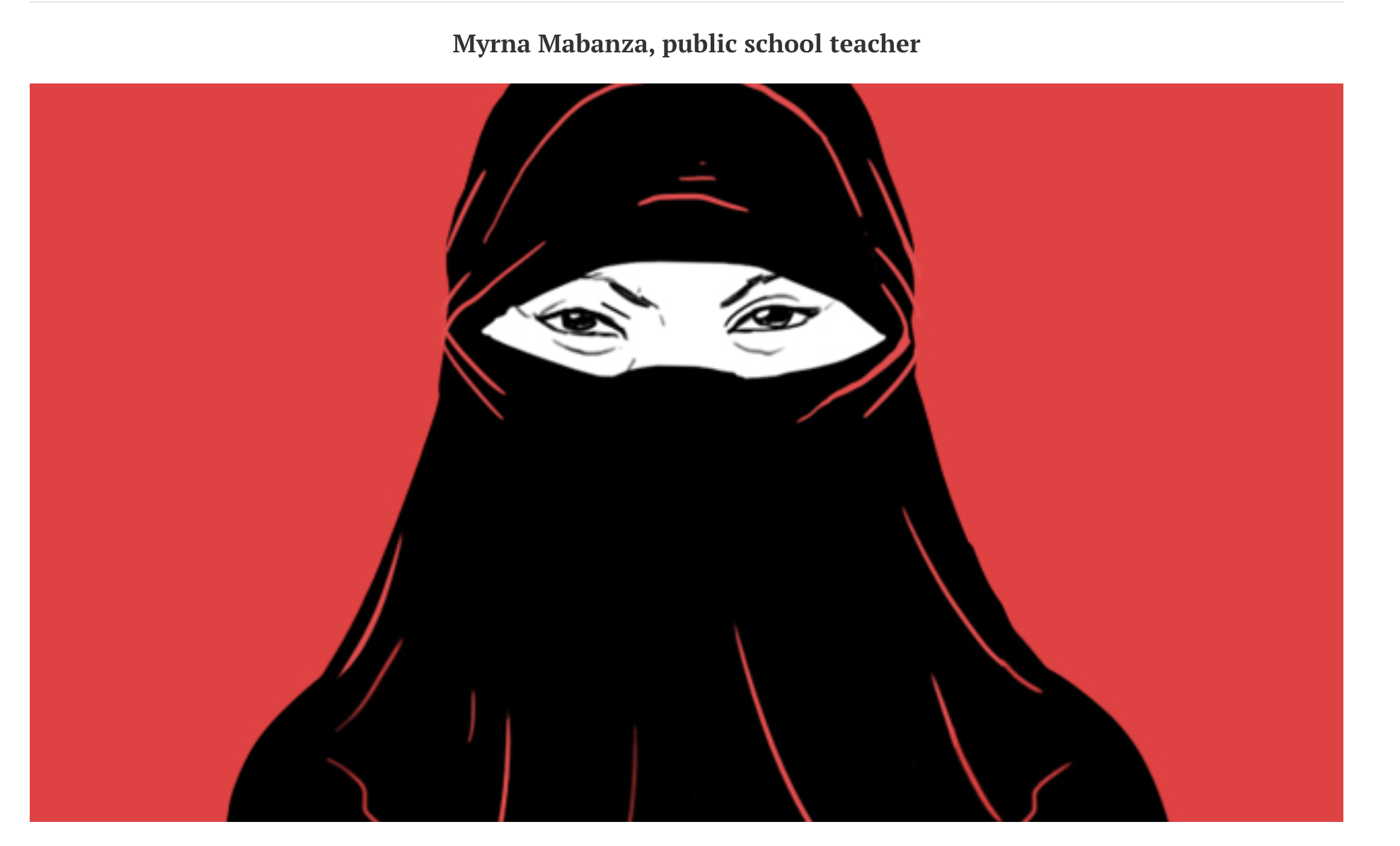 In 2018, the US Department of the Treasury’s Office of Foreign Assets Control listed public school teacher Myrna Mabanza as a Specially Designated Global Terrorist for her involvement in the transfer of an estimated $107,000 to members of ISIS’s network in the Philippines in 2016. Image courtesy of Rappler.