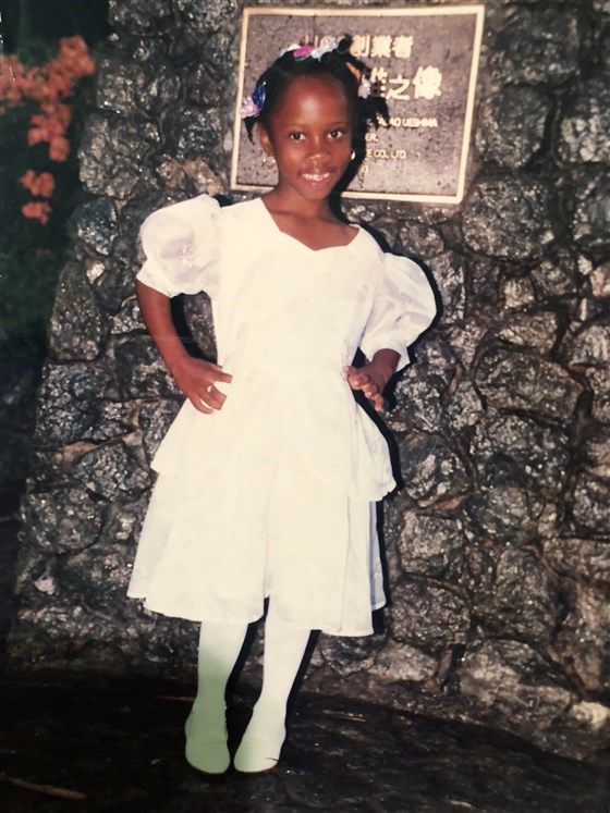 Monique Campbell at her kindergarten graduation in Jamaica. She made the short film Missing Melodie about migrating to the U.S. and the difficulty in her family reunion not being what she expected. Courtesy Monique Campbell.
