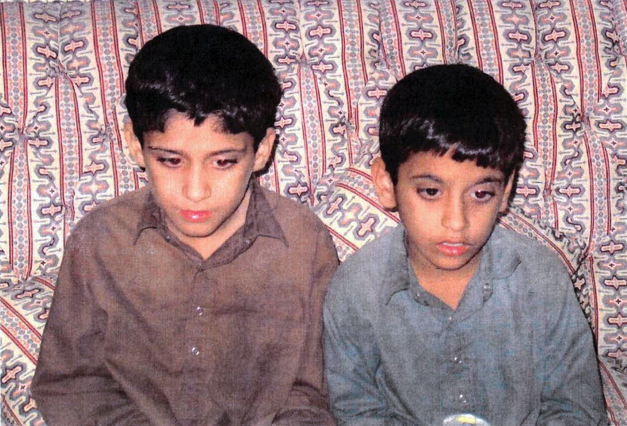 A photo of Khalid Shaikh Mohammed’s two sons, estimated to have been taken in the early 2000s, was released by the Office of Military Commissions in a 2019 case filing with no specific information about the photographer or where or when it was taken. Image courtesy of Office of Military Commissions. 
