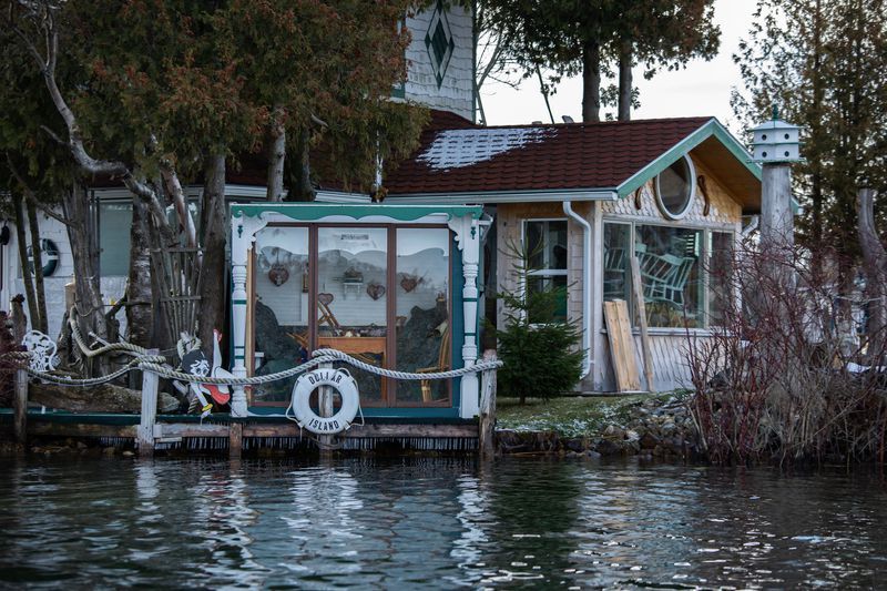 Kenneth " Captain Ken" Kloster Sr. owns Dollar Island in Les Cheneaux Islands on Lake Huron in the Upper Peninsula of Michigan on Nov. 23, 2019. Image by Zbigniew Bzdak / Chicago Tribune. United States, 2020.