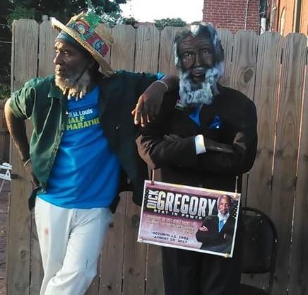 Jamaica & Dick Gregory figure. Image by Sylvester Brown / The St. Louis American. United States, 2020.