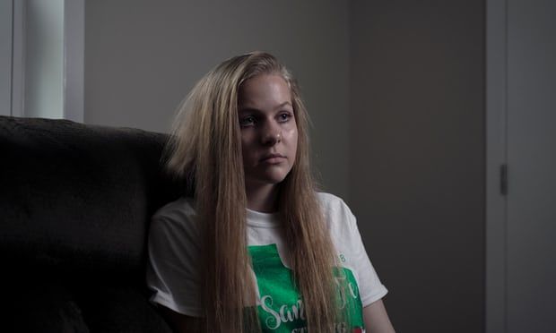 Isabelle Laymance, 15, survived the shooting at Santa Fe high school, Texas, on 18 May. Image by Spike Johnson. United States, 2018.