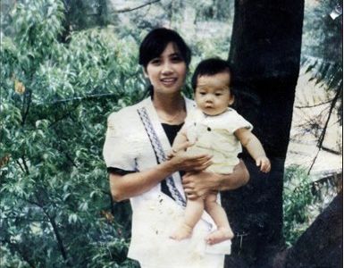 Tianyu Huang with her mother. New York City.