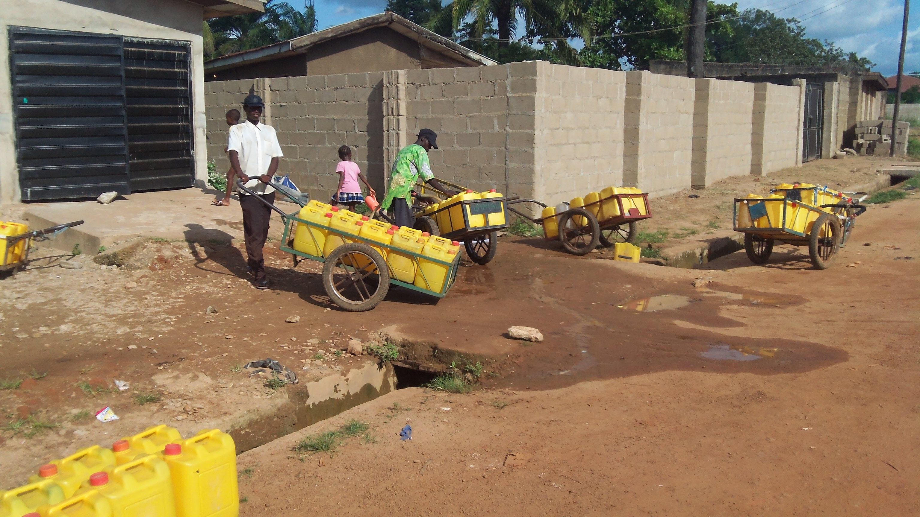 Water vendors in Nigeria