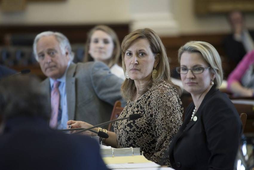 Republican state Sen. Konni Burton (center) was a key figure in 2017 efforts to reform civil asset forfeiture law in Texas. Image by Bob Daemmrich for The Texas Tribune. United States, 2017.