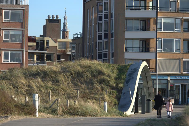 A sand dune parking garage in the coastal town of Katwijk. Image by Chris Granger / Times-Picayune | The Advocate. The Netherlands, 2020.
