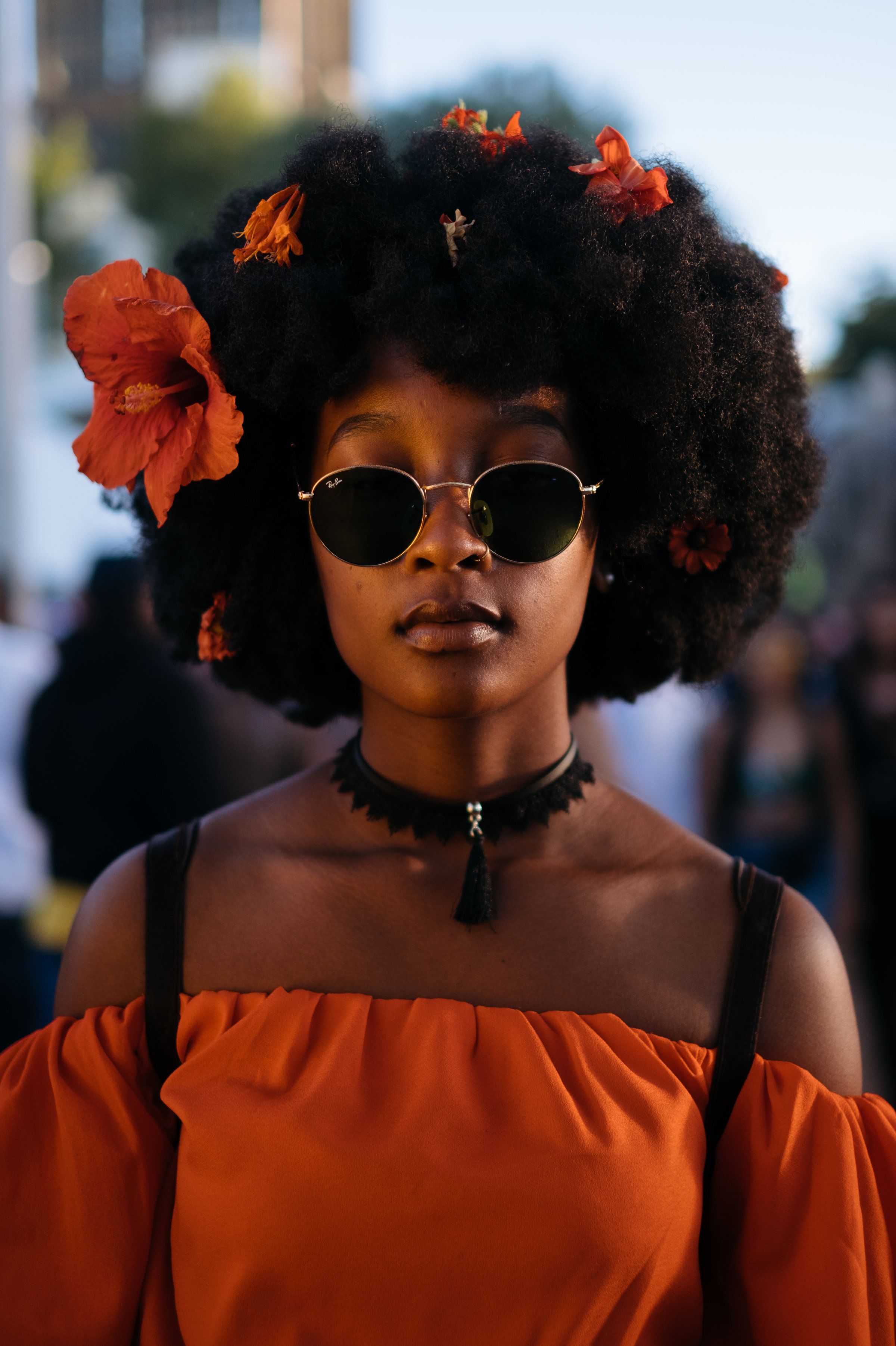 Tumi Tsele, 19, attended Afropunk Joburg. "We have plenty of festivals about our heritage, but I've never seen so many young people celebrating blackness at this scale." Image by Melissa Bunni Elian. South Africa, 2017.