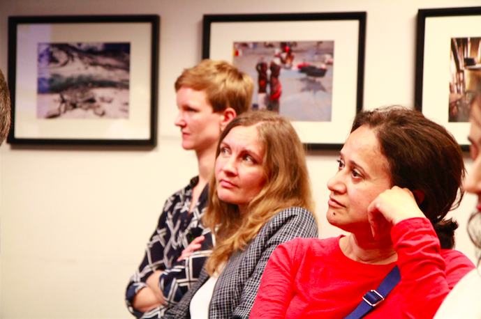 The audience listens to Nemtsova. Image by Kayla Edwards. United States, 2018. 