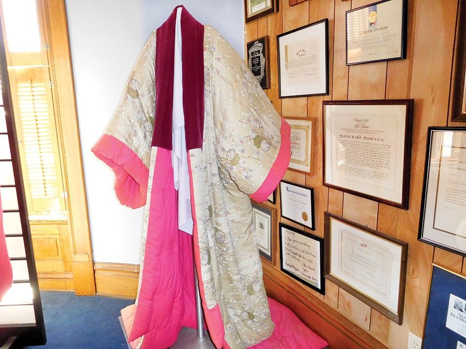 A silk kimono that belonged to Katherine Dunham. Image courtesy of Katherine Dunham Centers for Arts and Humanities. United States, undated.