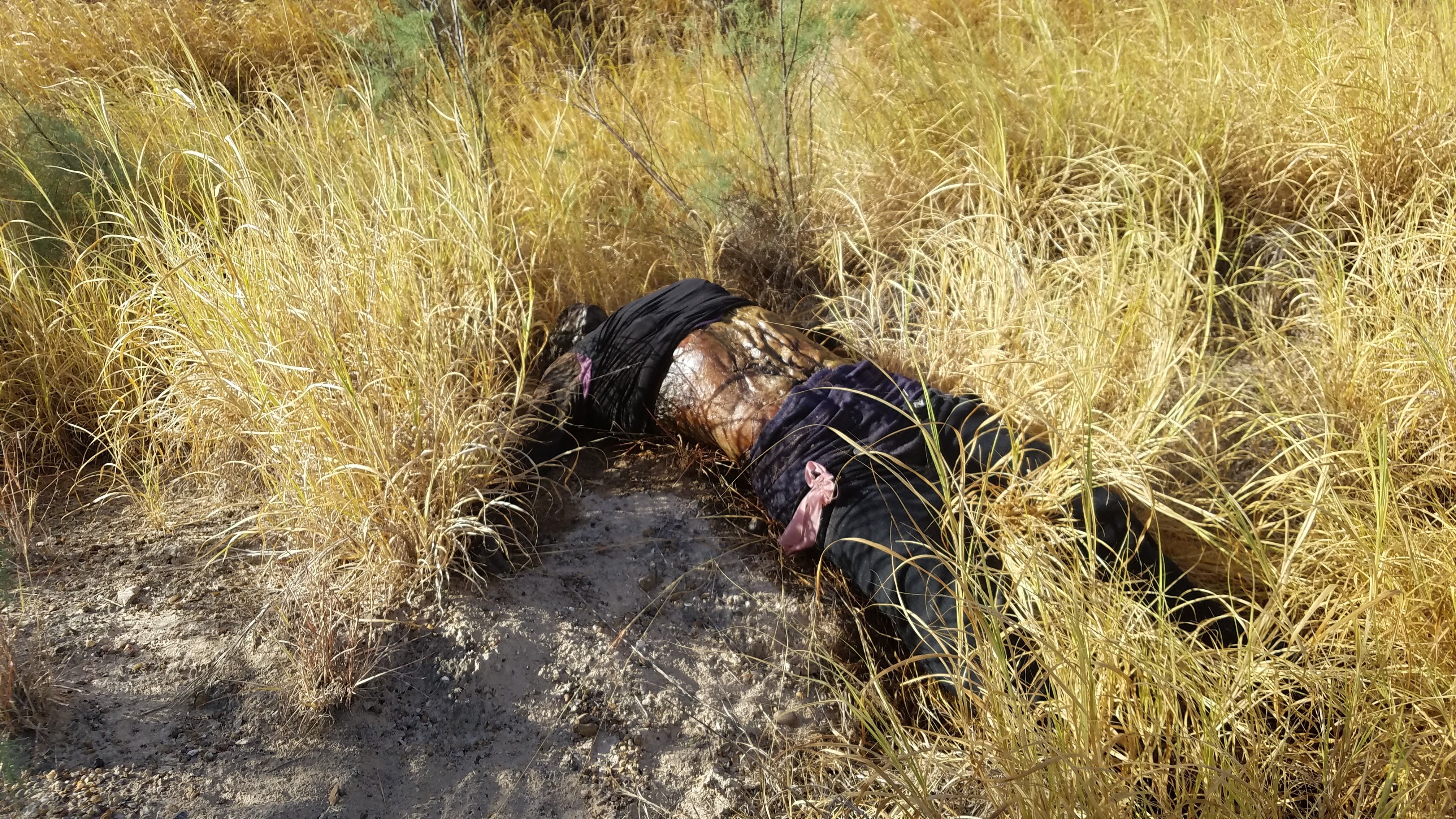 The body of a woman found on August 1, 2016 near Sullivan City, Texas, identified as that of Thelma Morales, 41, of Esquipulas, Guatemala. Image by Kristian Hernandez. United States, 2016.