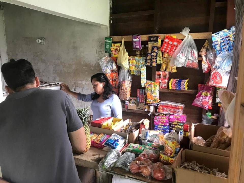 A store at the camp in Gualaca, Panama where Cuban migrants purchase goods with money sent from relatives from abroad. Image by Mario J. Pentón. Panama, 2017.