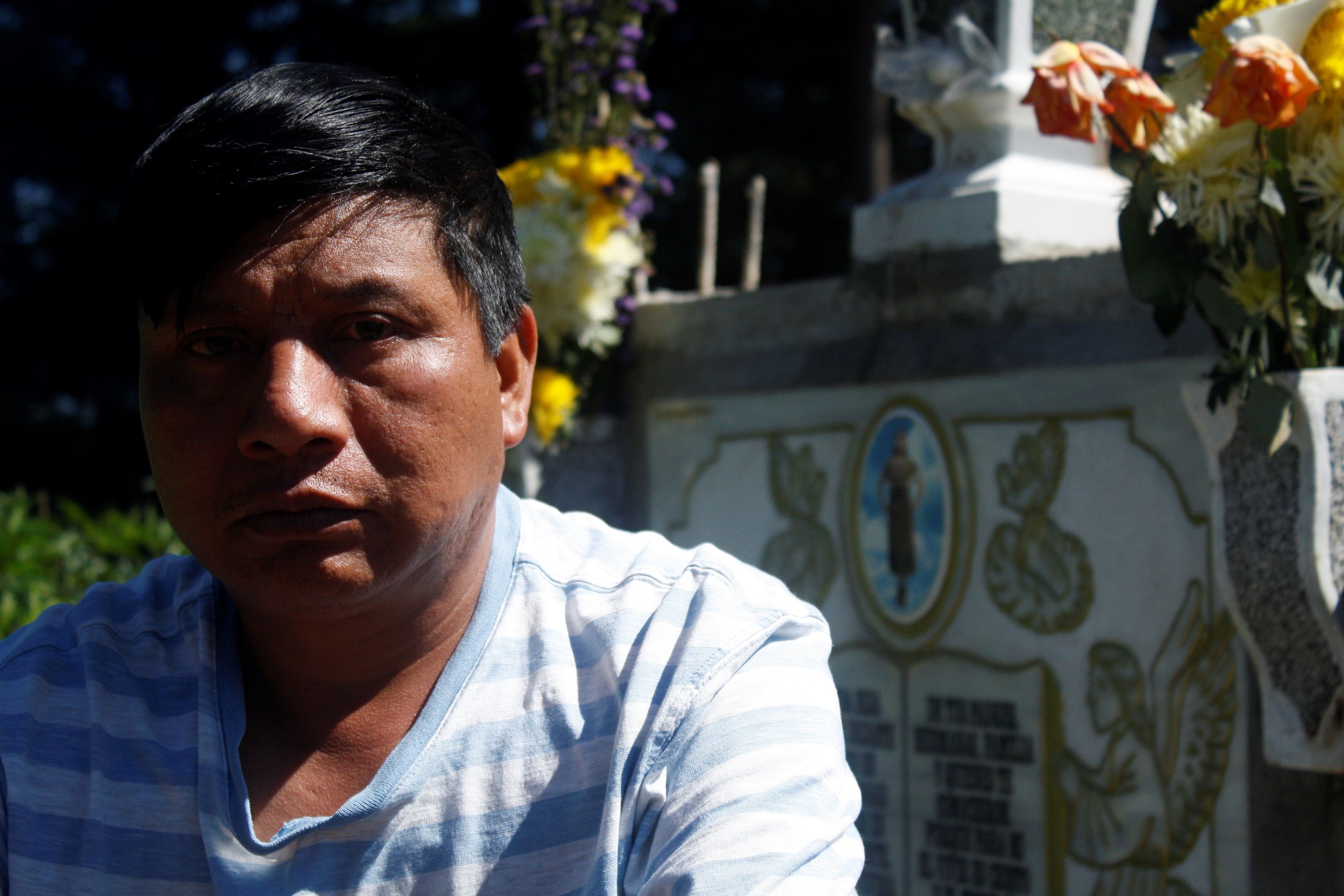 Gilberto Gonzalez visits his daughter’s grave every day. Claudia Gomez-Gonzales, 21, was shot in the head by a U.S. Border Patrol agent in May 2018 near Rio Grande, Texas. Authorities say she crossed into the country illegally and was trying to evade arrest; witnesses say she was hiding in a bush. Her body was repatriated in June and is buried at the edge of a cliff in her hometown of San Juan-Ostuncalco. Image by Kristian Hernandez. Guatemala, 2018.