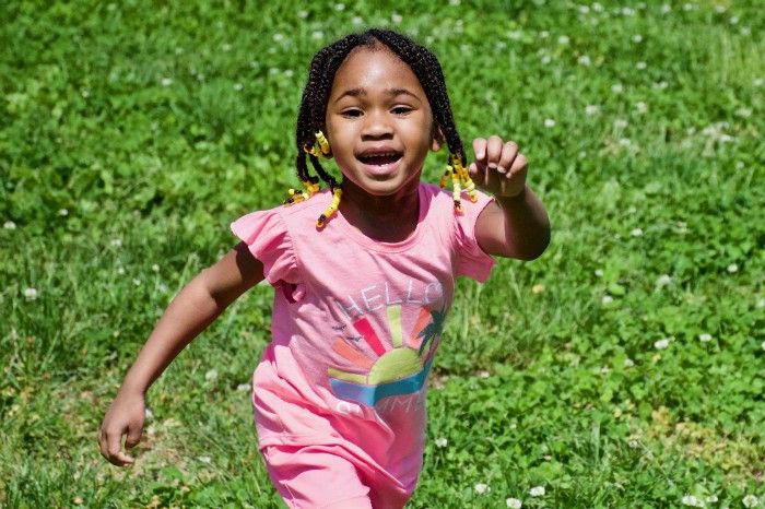 Rogers is eager for Angele (pictured), Angelo and Angelino to be outside but is fearful of letting them play with children in the neighborhood. Image by Wiley Price / St. Louis American. United States, 2020.