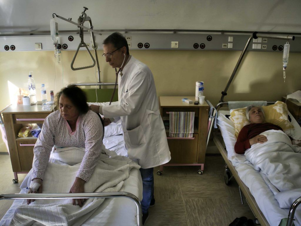 During the winter months, the pulmonary ward fills up, and patients are placed on a waiting list. Ambulances, too, are in short supply. Image by Larry C. Price. Macedonia, 2018.