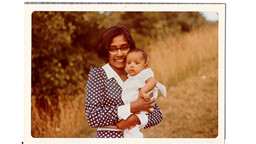 Indira Pillay with her daughter, Kavita. Image courtesy of Kavita Pillay/WGBH News.