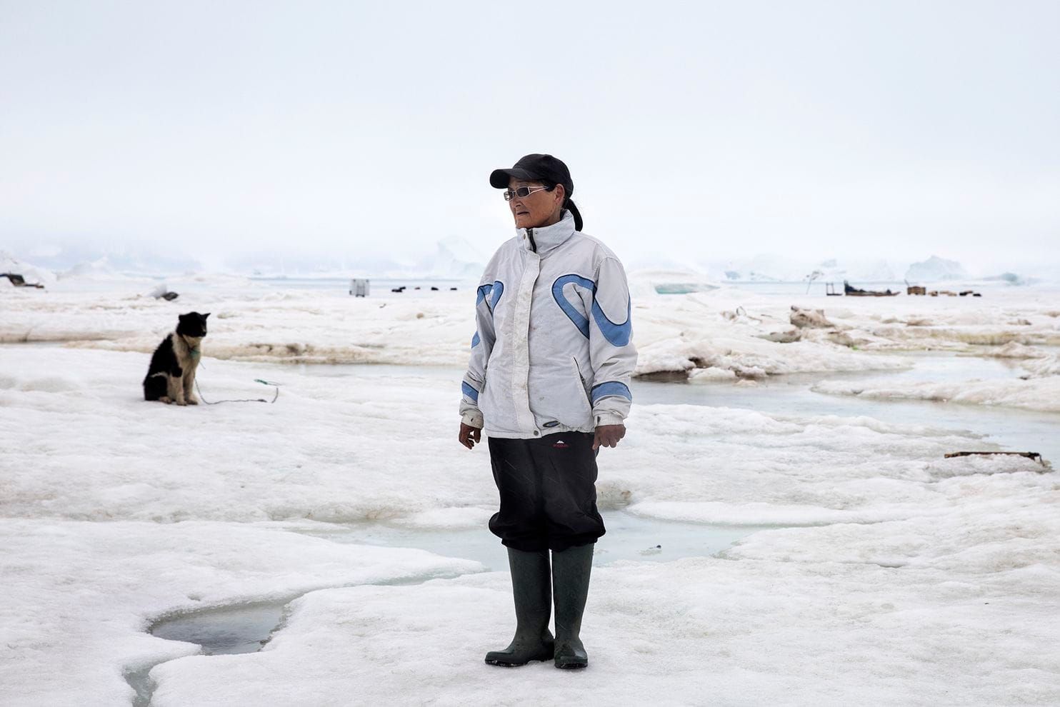 Goods from the outside world are only brought in twice a year, and Qaanaaq is one of the last towns in Greenland where many people still survive by hunting on the sea ice. Greenland, 2019. Image by Anna Filipova.
