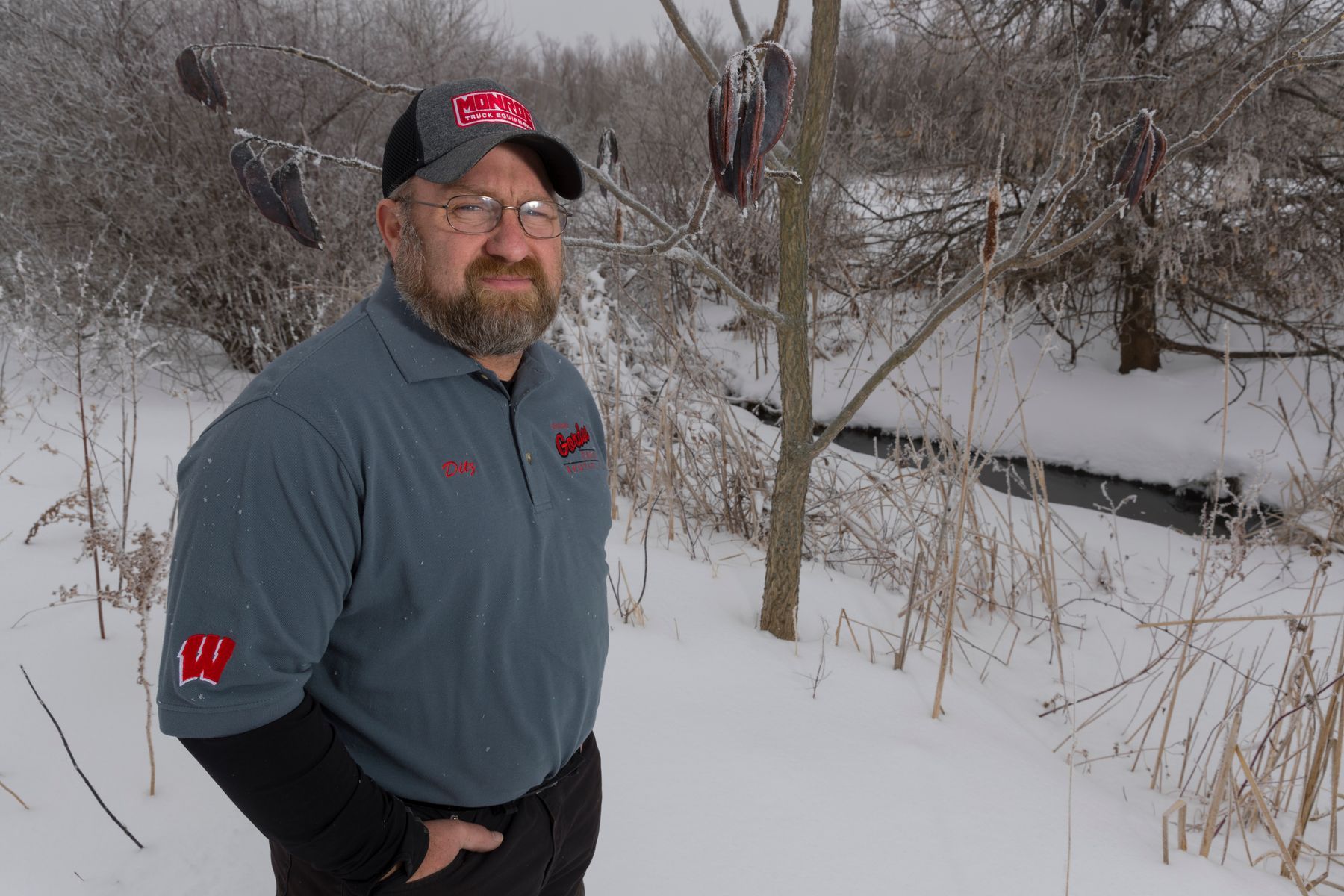 Jeff Ditzenberger has become a lifeline for other farmers who've contemplated suicide. Image by Mark Hoffman/Milwaukee Journal Sentinel. USA, 2019.