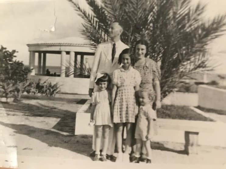The Codik family in the capital of the Dominican Republic circa 1940. Clockwise from top left: Bruno Codik, Irma Codik, Manfred Codik, Hella Blum, and Margot Labi. Image courtesy Codik family. Dominican Republic.