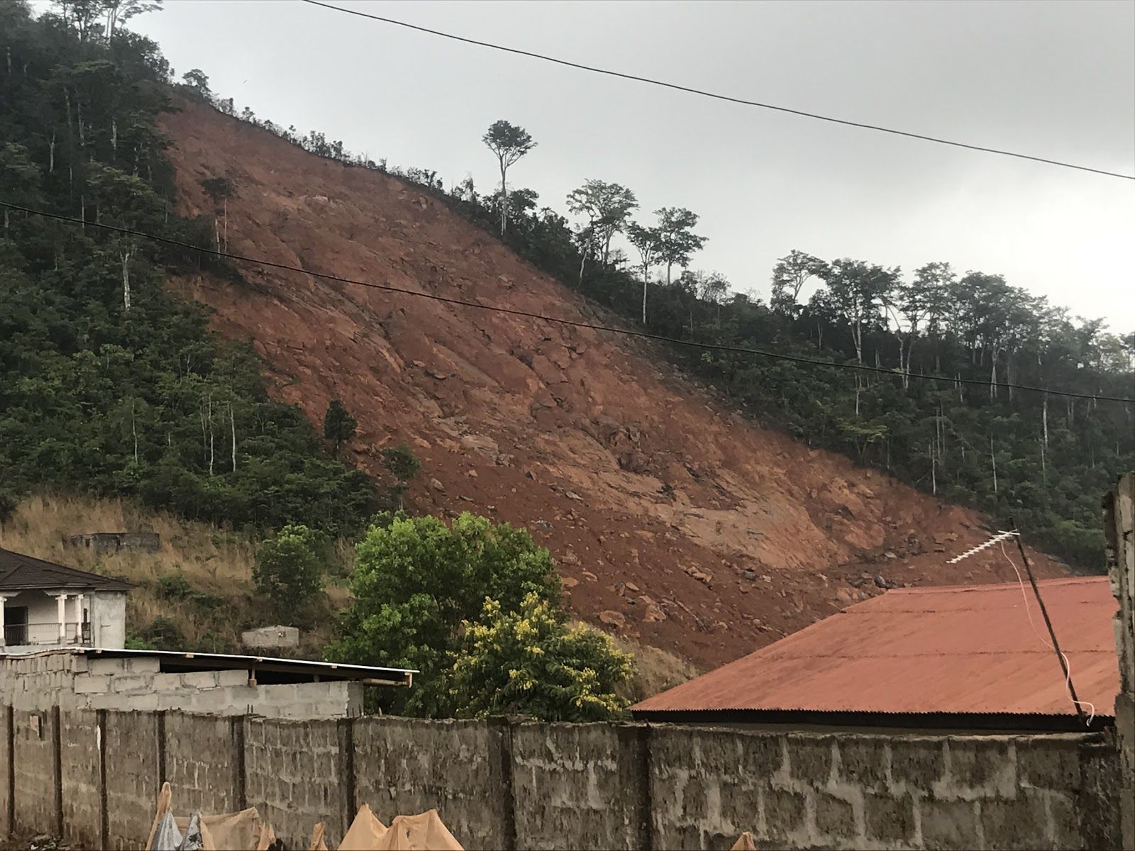 A landslide left many Sierra Leoneans dead or homeless in the mountainous area of Regent in August 2017. Image by Kadia Goba. Sierra Leone, 2018.