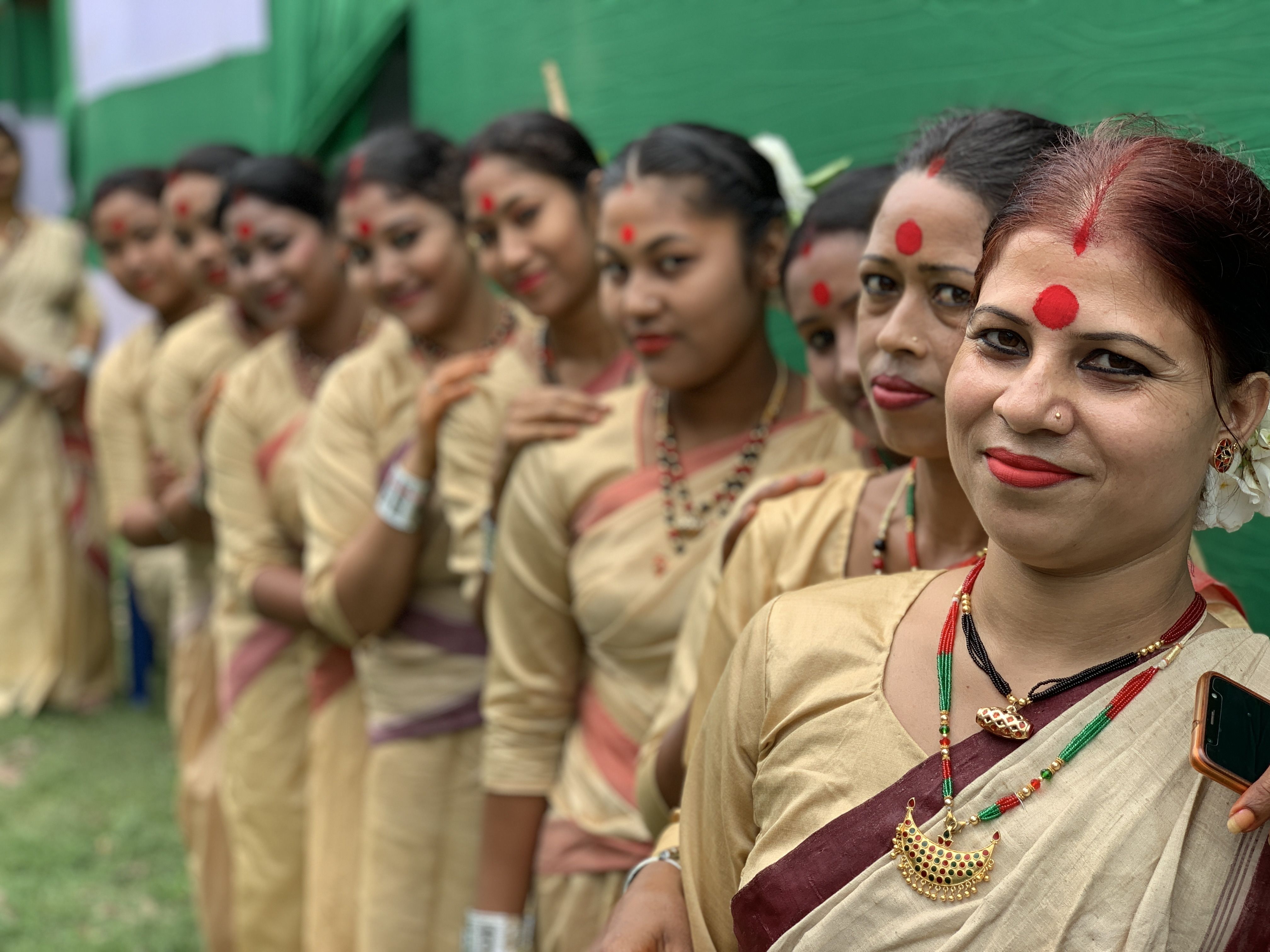 Last year Salopek met these dancers in Guwahati, a city in the eastern part of India, during his walk. He regularly posts photos on social media and writes stories about the people he encounters. Image by Paul Salopek. India, 2019.