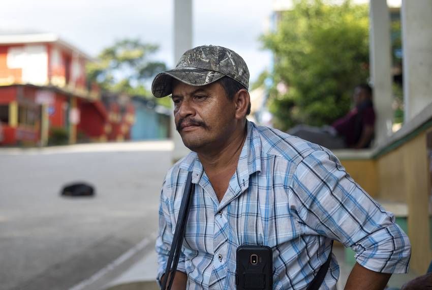 Oscar Marroquin owns a restaurant and operates boat tours in La Técnica. Image by Miguel Gutierrez Jr. Guatemala, 2019.