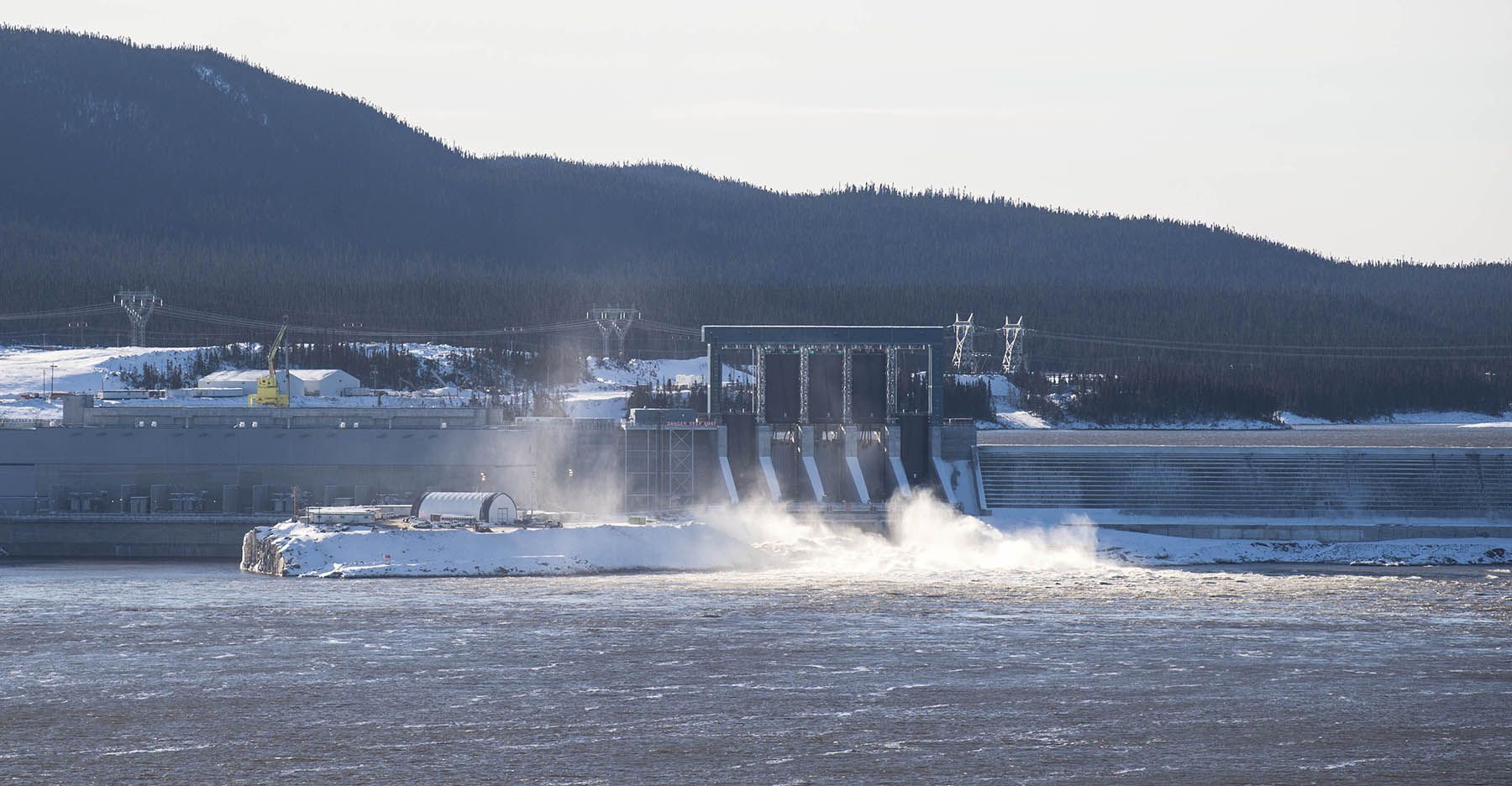 Muskrat Falls Gereating Facility on the Churchill River near Happy Valley-Goose Bay, Labrador. Image by Michael Seamans / The Weather Channel. Canada, 2019.