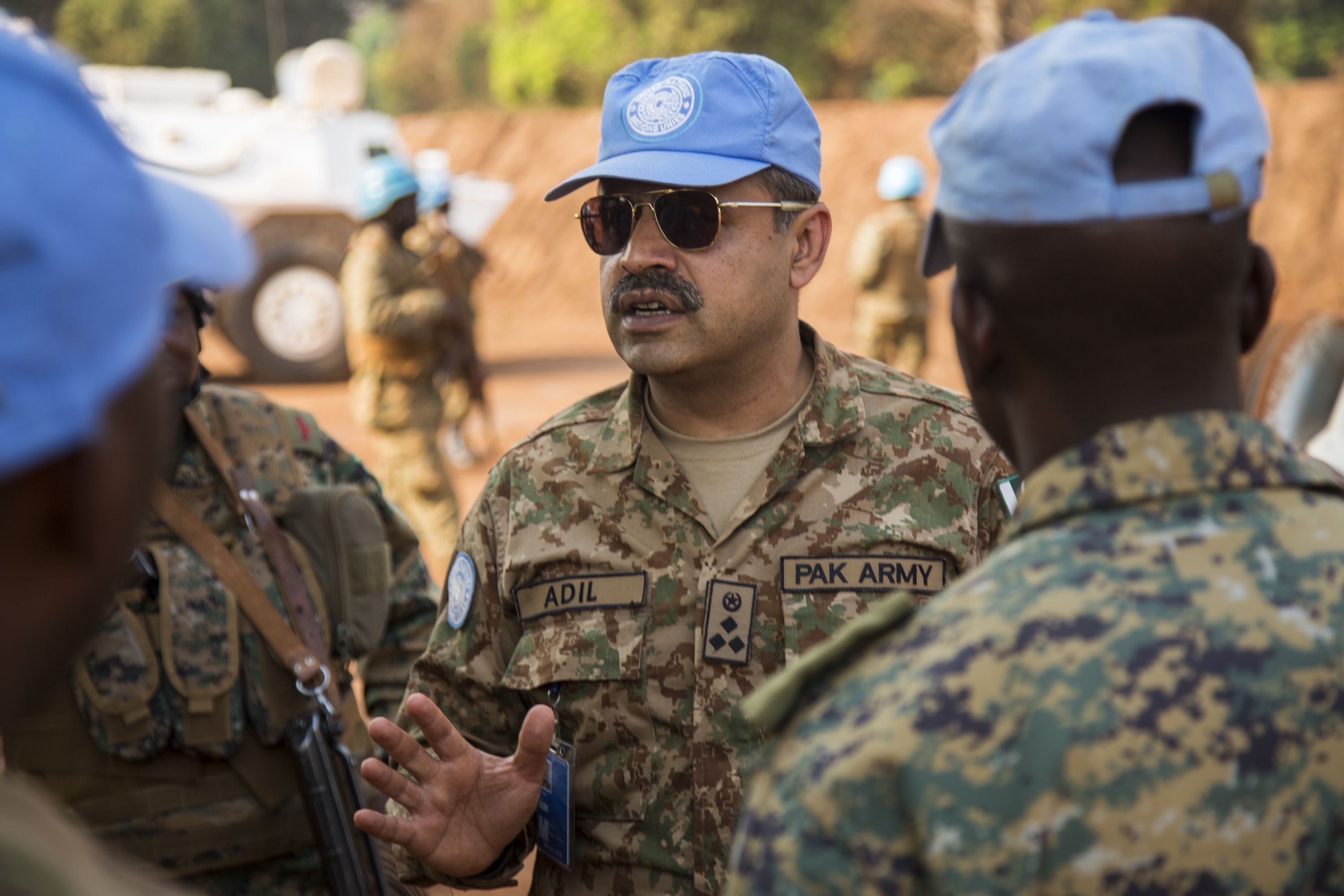 Brigadier-General Yamin Adil of the Pakistan Army heads up the peacekeeping force around Bria. Image by Jack Losh. Central African Republic, 2018.