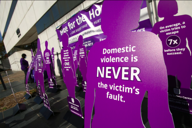 The Family Safety Center unveiled a “Silent Witness Memorial” in November in memory of victims of domestic violence-related homicides. Image by Karen Pulfer Focht/Special to Daily Memphian. United States, 2020.
