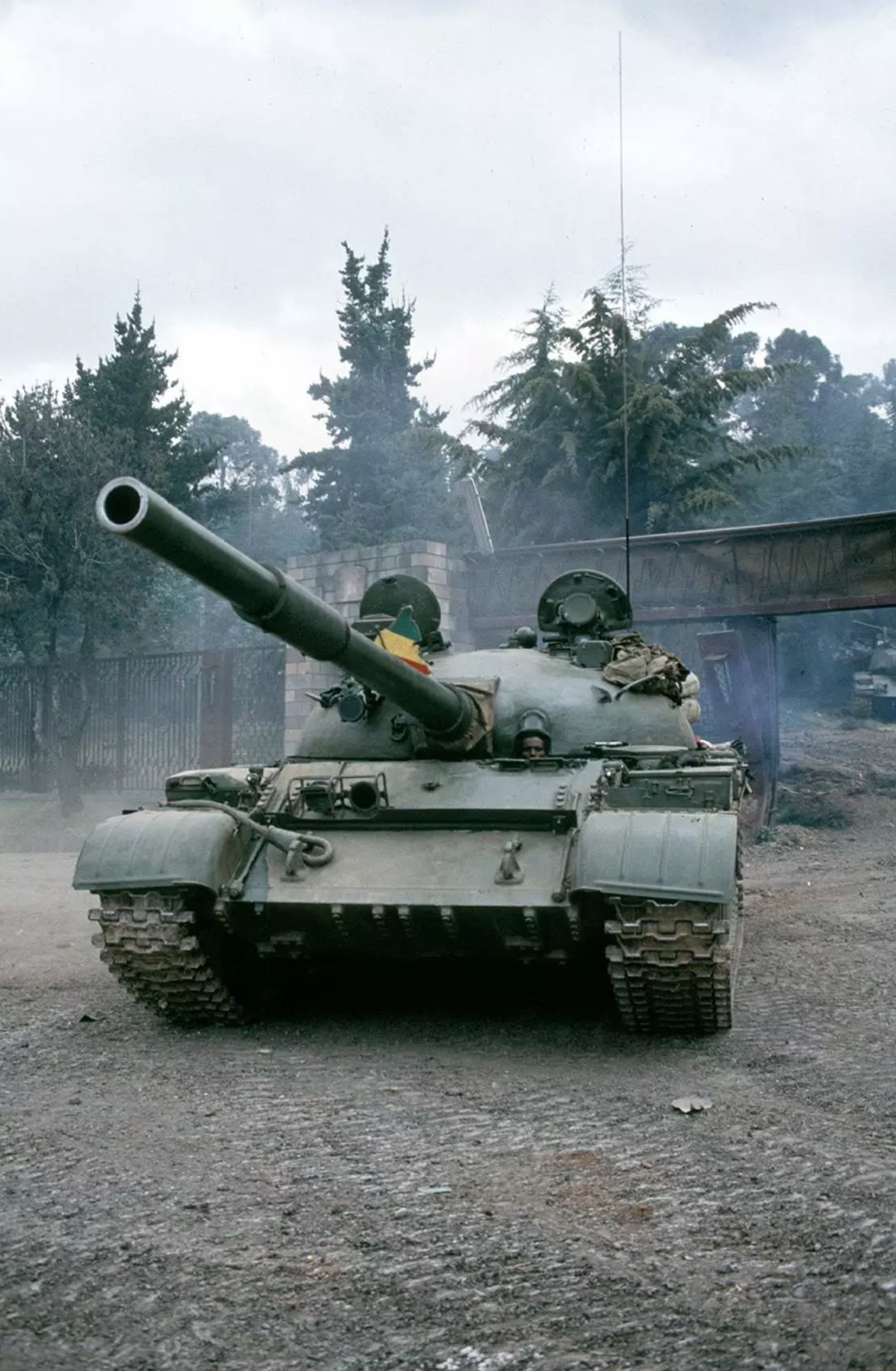 A Soviet tank used in the overthrow of Ethiopia's Mengistu Haile Mariam government in 1991. Image by Francoise de Mulder. Ethiopia, 2018. 