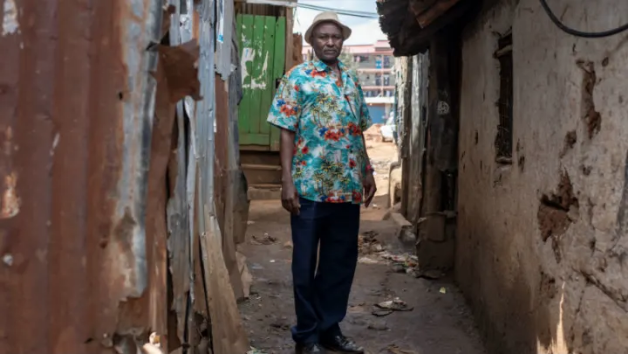 Joseph Mulwa, a resident of the Laini Saba neighborhood inside Kibera, Nairobi. Image by Peter DiCampo. Kenya, 2018.