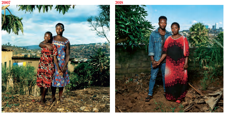 Josette and Thomas 2007 and 2018. Image by Jonathan Torgovnik. Rwanda, 2007 and 2018.