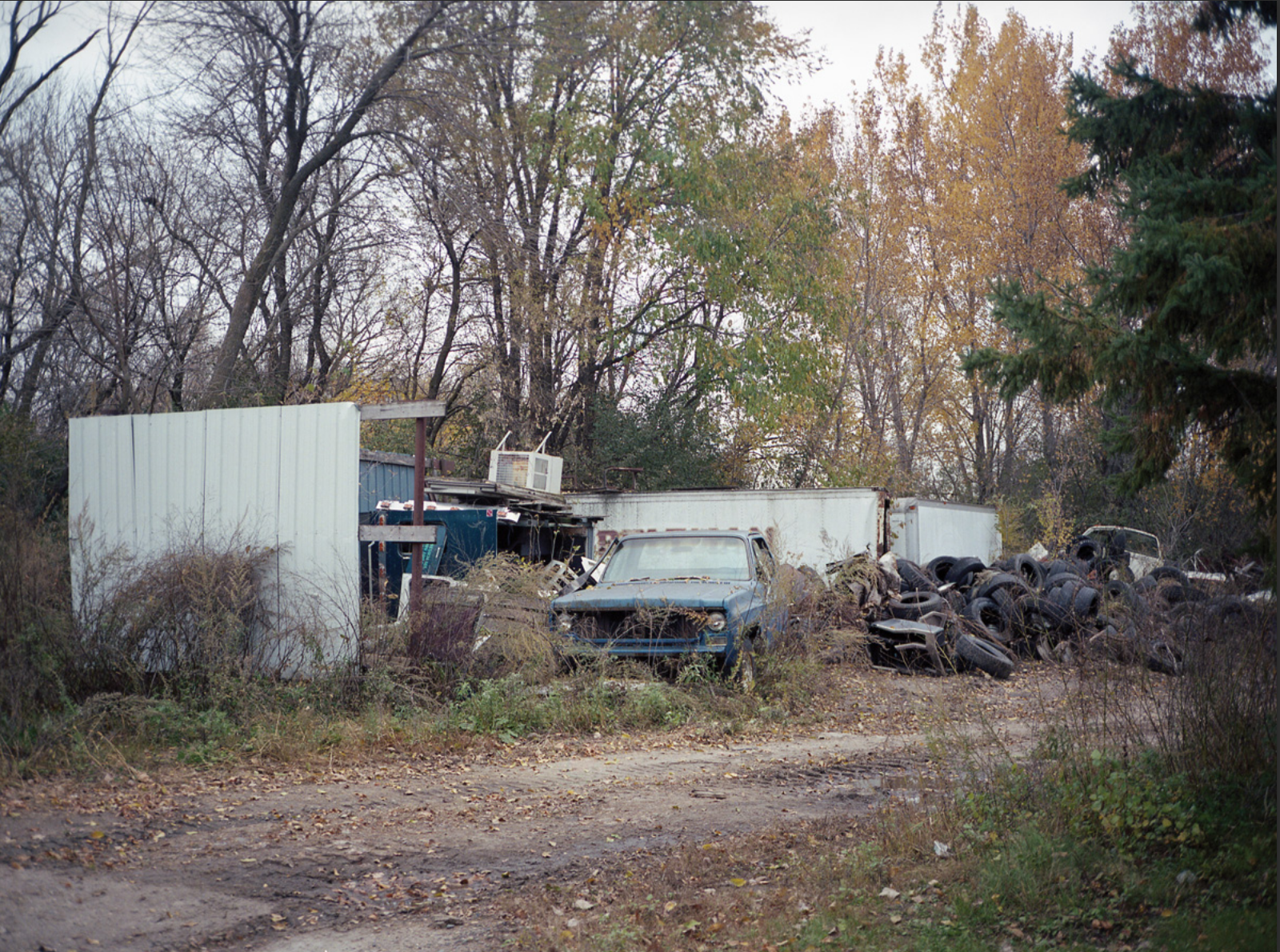 Scrap yard off 3rd Ave. in Elrosa, Minnesota. Image by Kalen Goodluck. United States, undated.