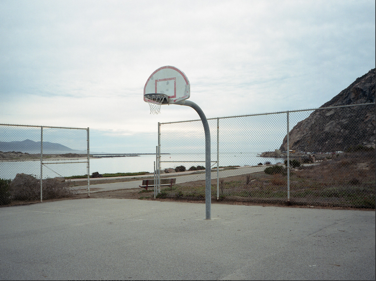 View of Morro Bay, California, from the basketball court. Image by Kalen Goodluck. United States, 2020.