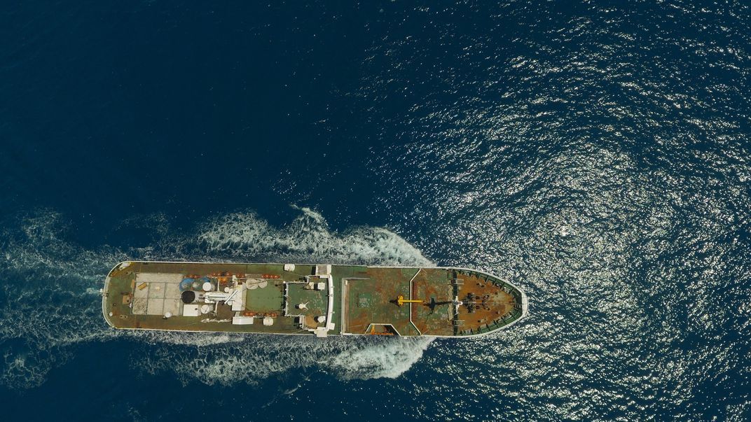 Drone coverage of STS-50 during Operation Jodari. Image by Jax Oliver/Sea Shepherd. Indian Ocean, 2018.