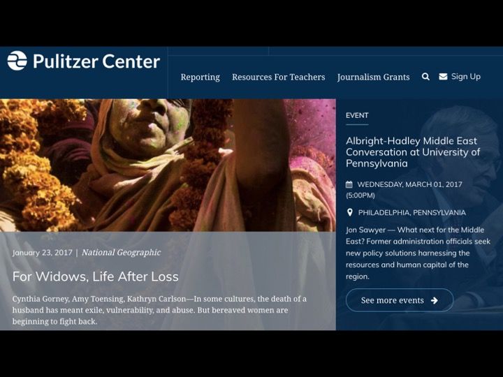 Pulitzer Center Homepage.
