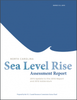 The state’s five-year update to the original 2010 sea-level rise report. Image courtesy of Coastal Review Online.