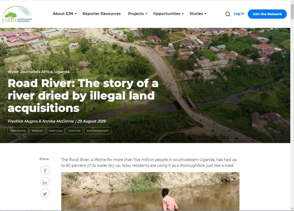 "Road River: The story of a river dried by illegal land acquisitions" published by Earth Journalism.net. Image by Earth Journalism Network.