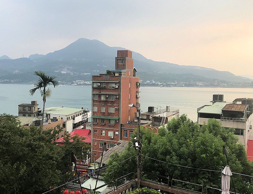 The view of Taipei Basin from Red Castle restaurant in New Taipei City. Image by Melissa McCart. Taiwan, 2018. 