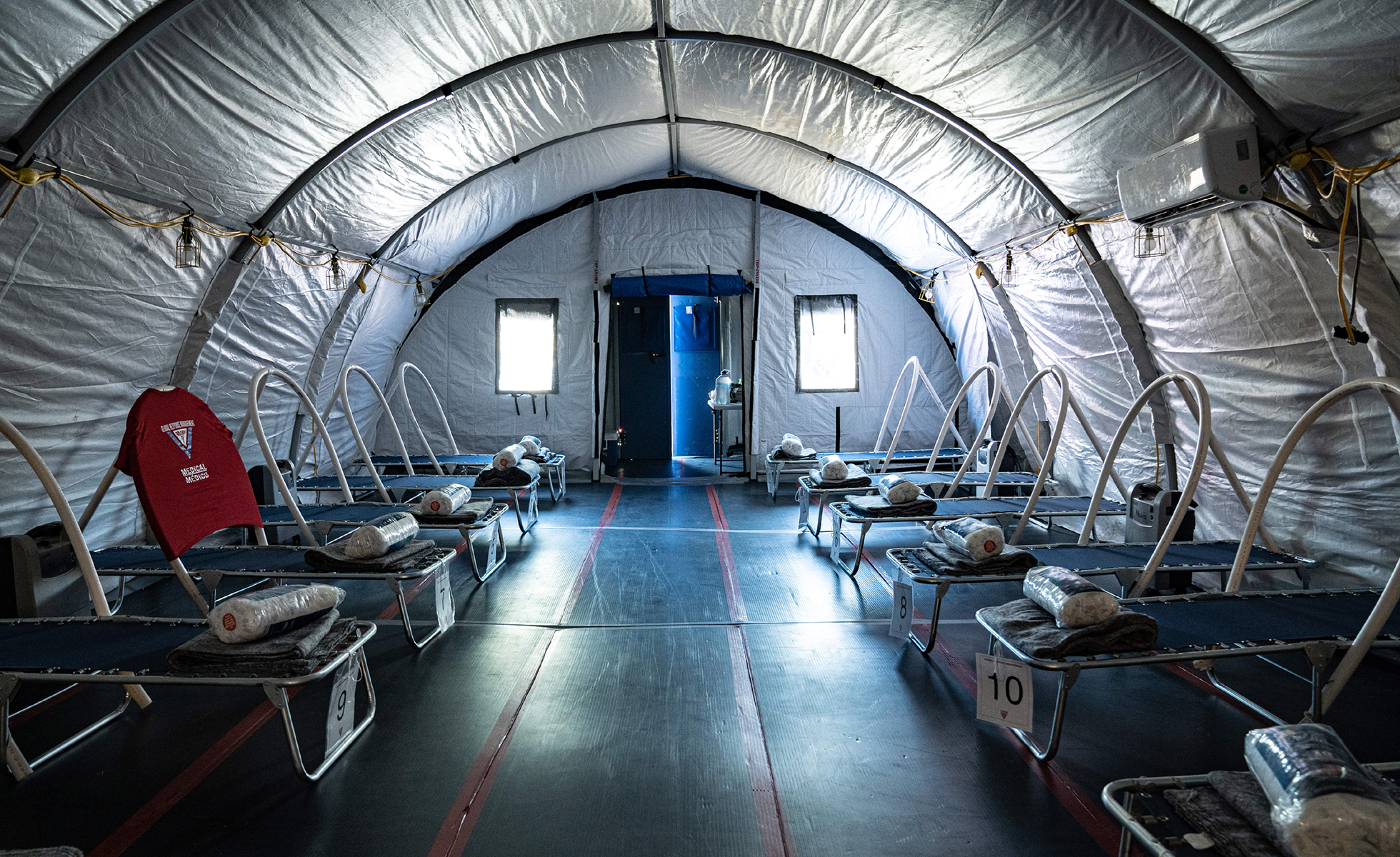The field hospital at the camp in Matamoros. Image by Lexie Harrison-Cripps. Mexico, 2020.
