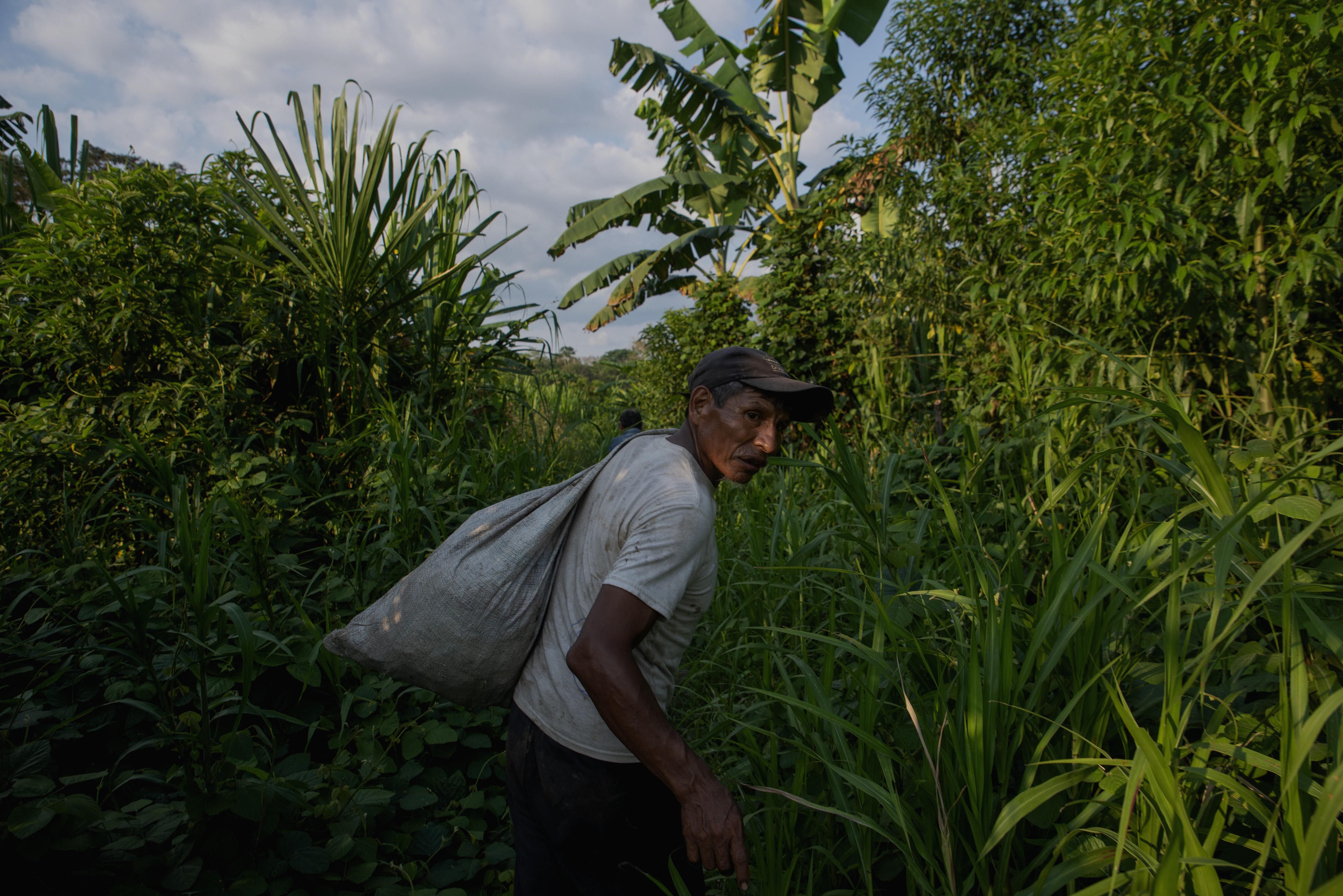 Salomón Quispe, fisherman from the Yuqui community, on his way to the river. Photo by Sara Aliaga. Bolivia, 2020.