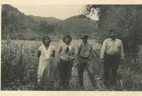 Members of Allison Herrera's family near their ancestral village of Toro Creek. Today, Salinan Indians are still fighting to reclaim their land. Image courtesy of Allison Herrera. California, 1930s.