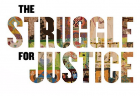 The Struggle for Justice logo. Courtesy of the School of the Art Institute of Chicago. 2019.